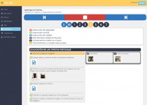 Contenidos del montaje de tapetas en formato JobCard en la plataforma TELLME.