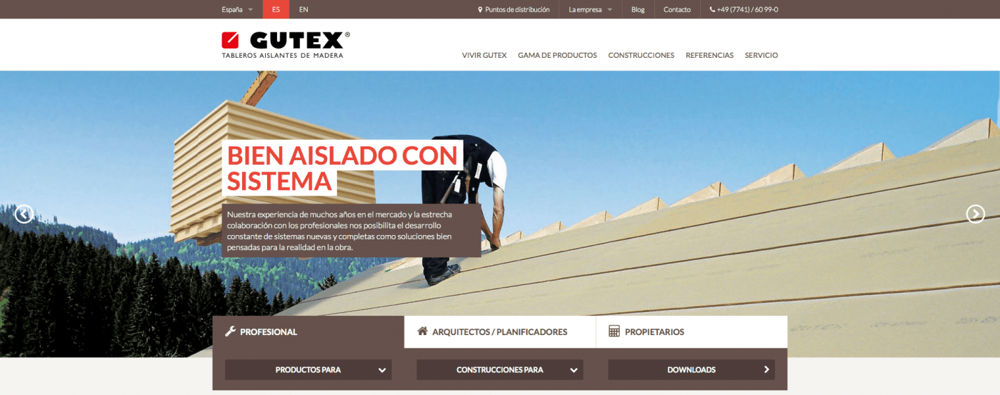 Nueva web de GUTEX