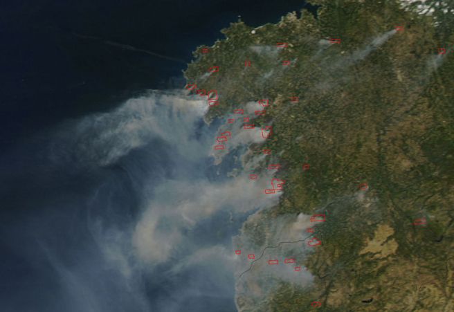 CONFEMADERA GALICIA condena los incendios que destruyen el patrimonio forestal de los gallegos