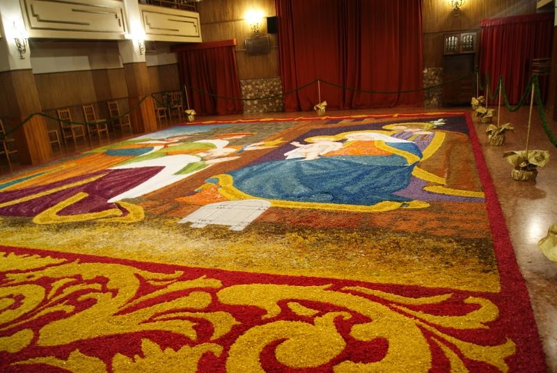 Tamarite de Litera (Huesca) hace un gran Belén de viruta y serrín