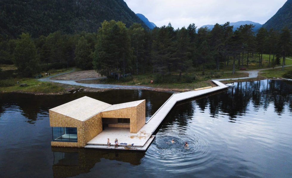 Soria Moria Sauna, un edificio de materiales naturales