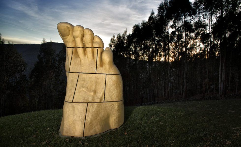 Madera de ACCOYA en una escultura de 750 kg y 22 piezas