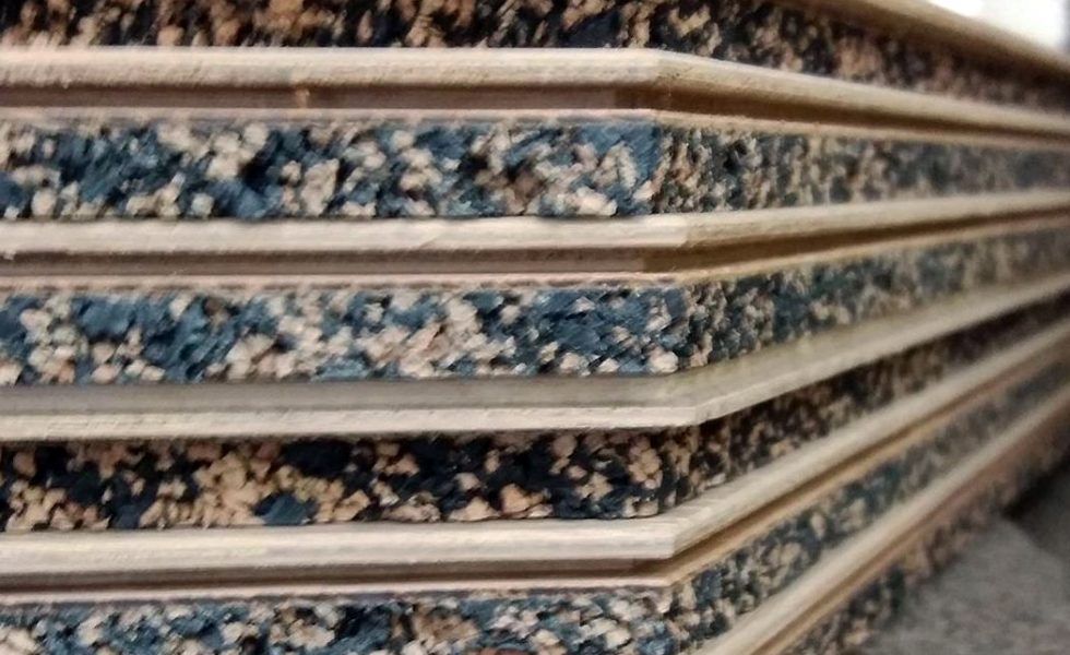 Membrana de corcho y caucho reciclado para los suelos de GIUNTATI