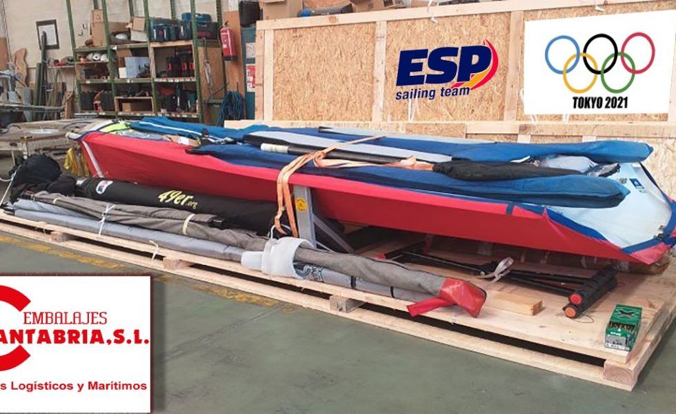 EMBALAJES CANTABRIA realiza el trincaje y embalaje en madera para el Equipo Olímpico Español de Vela para Tokio 2021