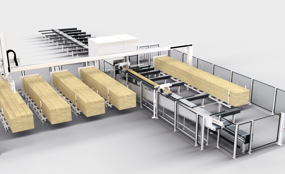 Alimentador automático para el procesamiento de vigas STORETEQ H-300