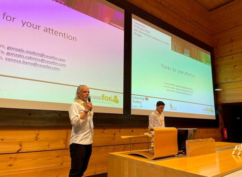 CESEFOR presenta un trabajo sobre conectores entre CTL y hormigón para un puente peatonal