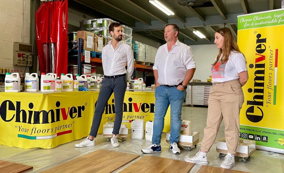 Presentación de los productos CHIMIVER en CENTRAL DE PARQUETS