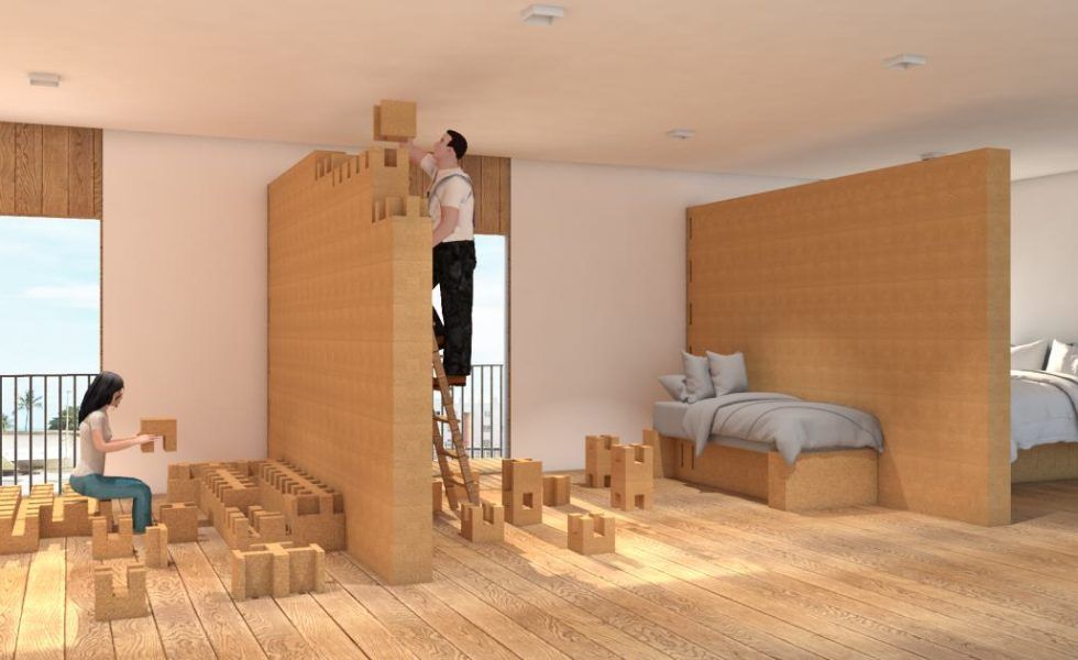 CORKBRICK, un ladrillo versátil para la vida real