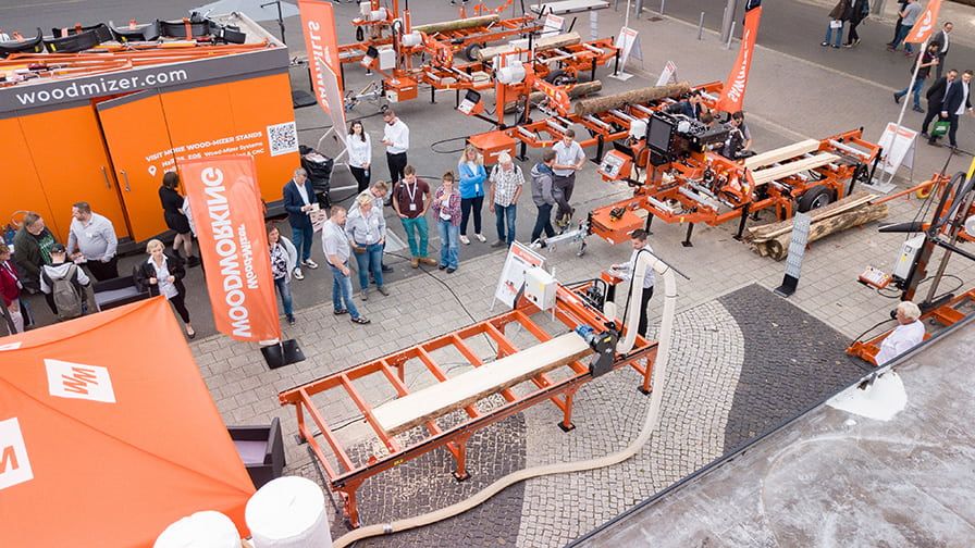 WOOD-MIZER mostró en LIGNA un aserradero pionero en la industria alimentado por una batería eléctrica