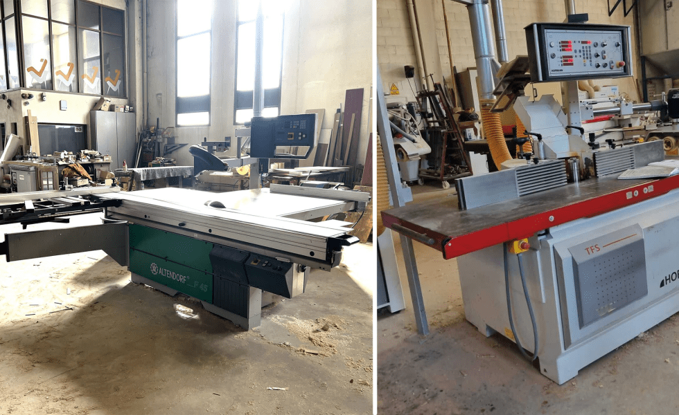 Subasta tras el cierre de una empresa: venta de máquinas de carpintería