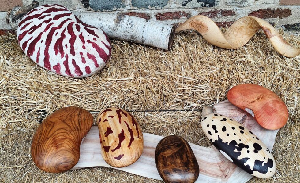 Descubre una exposición de semillas hortícolas talladas en madera