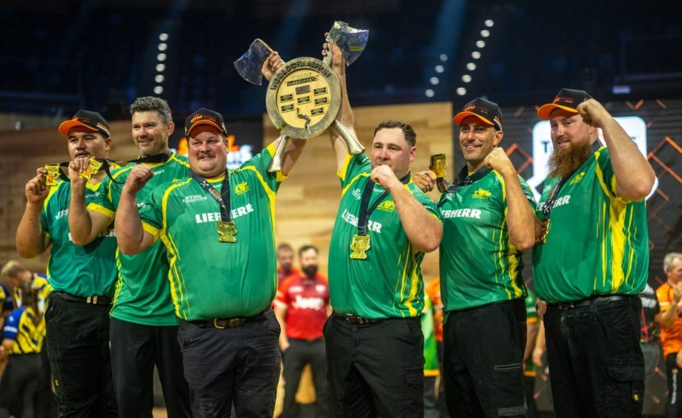 Australia logra su décimo título en el Mundial de TIMBERSPORTS, el campeonato de cortar madera