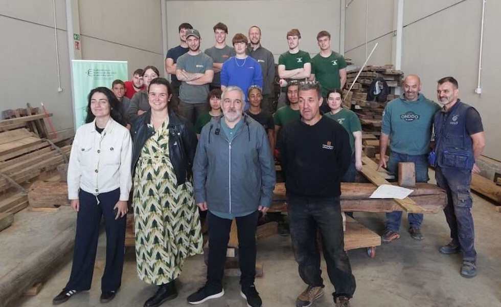 Estudiantes de carpintería recuperarán un lagar de sidra del siglo XVII en ASTIGARRAGA