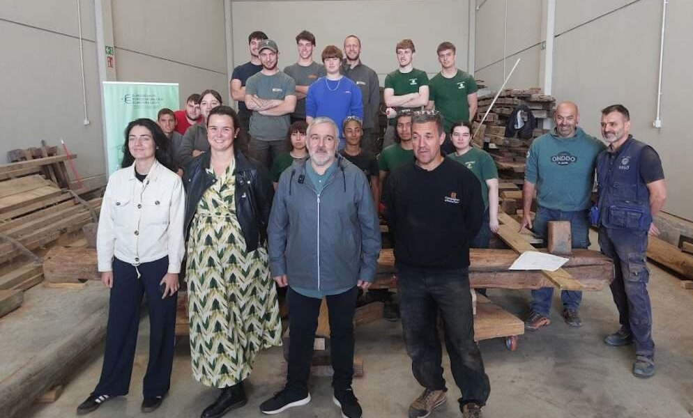 Estudiantes de carpintería recuperarán un lagar de sidra del siglo XVII en ASTIGARRAGA